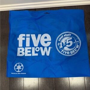 NWT Five Below Blue Reusable Tote Bag
